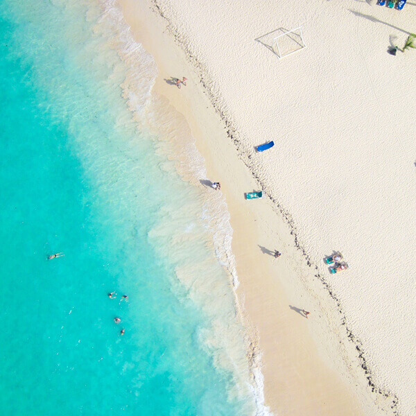Drone beach view