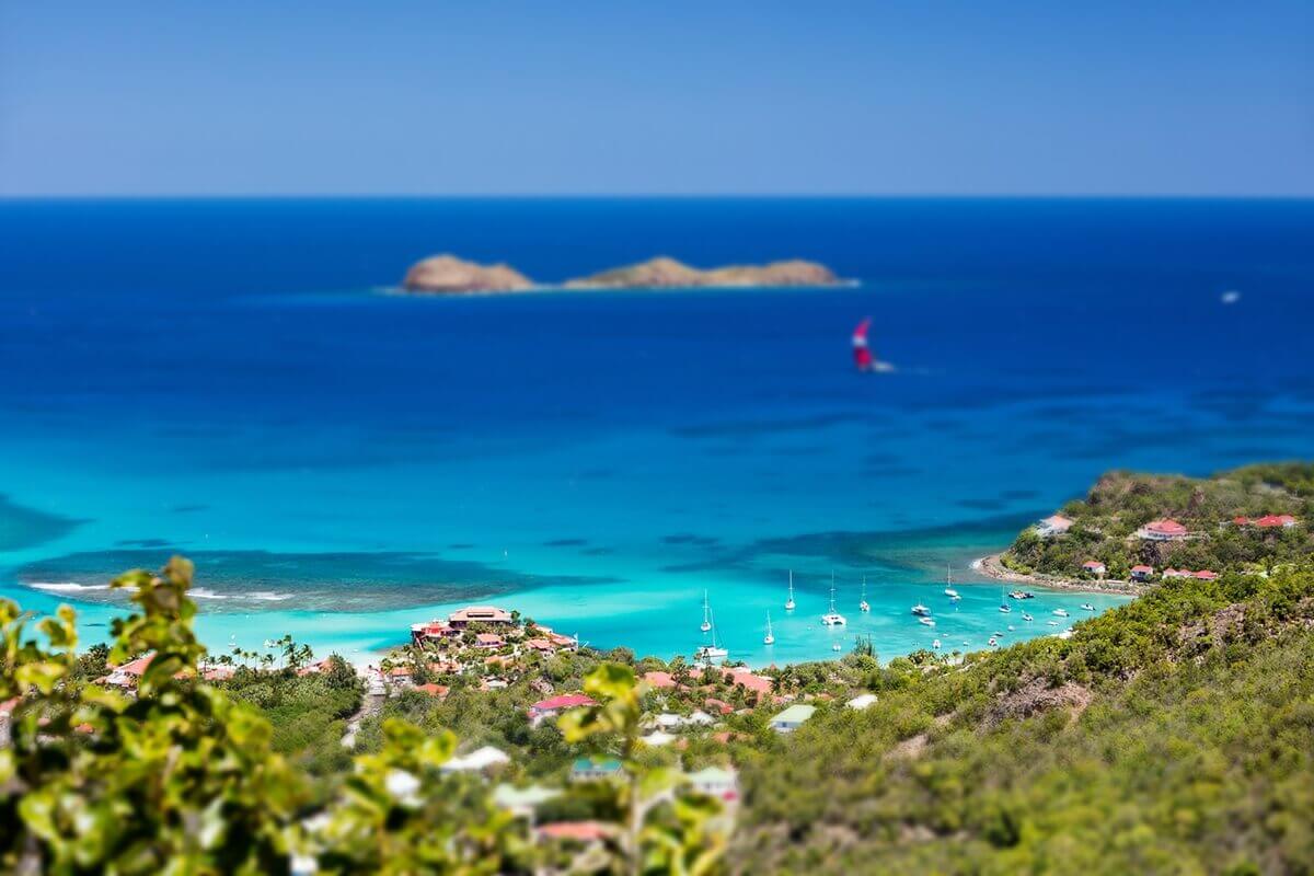 Vue de la colline sur St. Barths