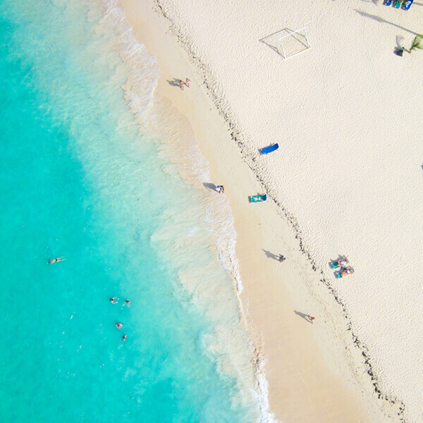 Plage vue d'en haut